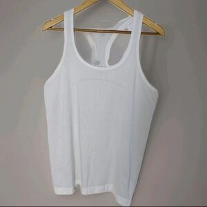 Lululemon Swiftly Tech Racerback Size 12 White Activewear Yoga Preppy EUC